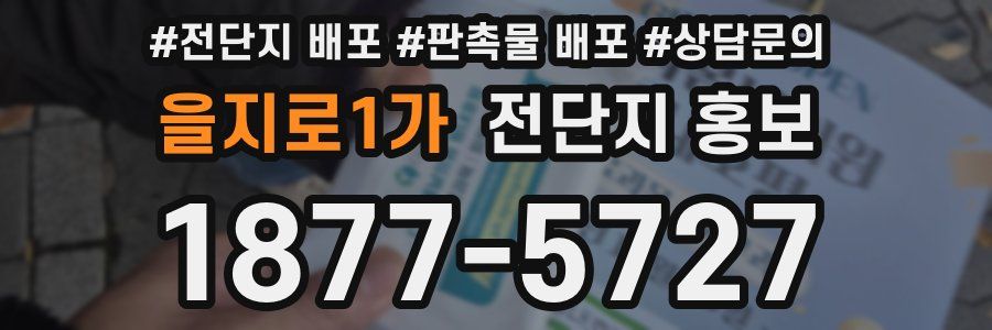 을지로1가 전단지 홍보