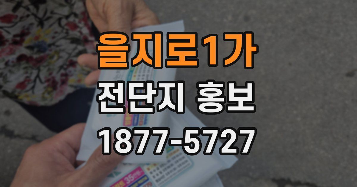 을지로1가 전단지 홍보