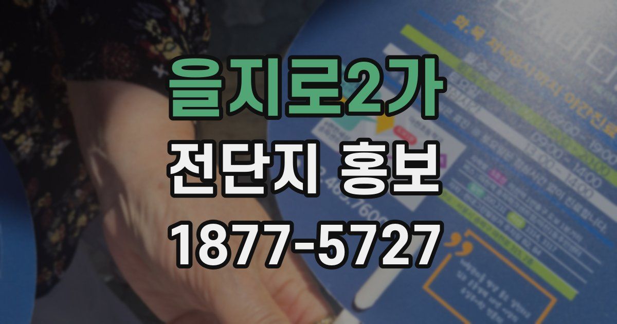 을지로2가 전단지 홍보
