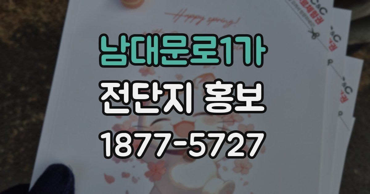 남대문로1가 전단지 홍보