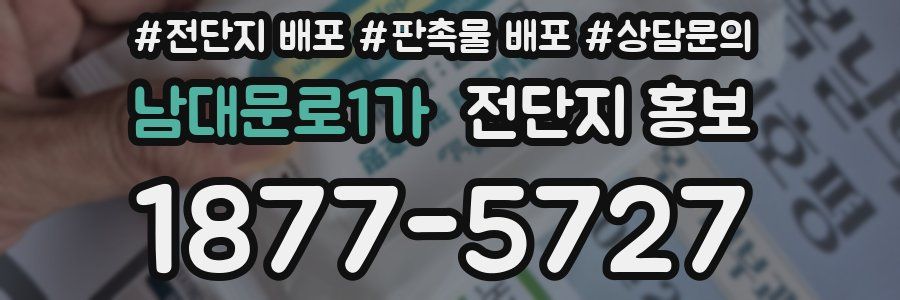 남대문로1가 전단지 홍보