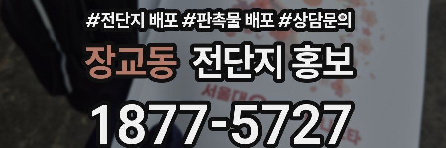 장교동 전단지 홍보