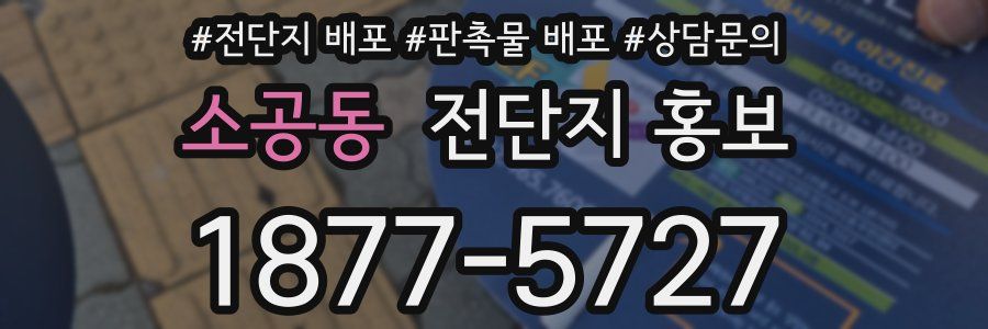 소공동 전단지 홍보