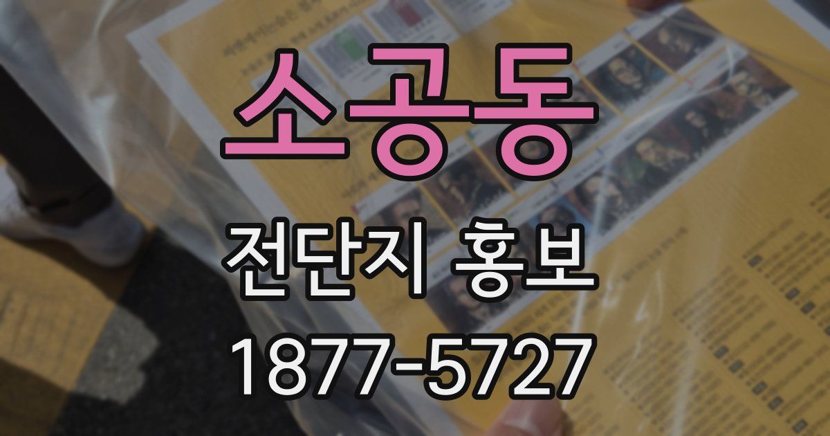 소공동 전단지 홍보