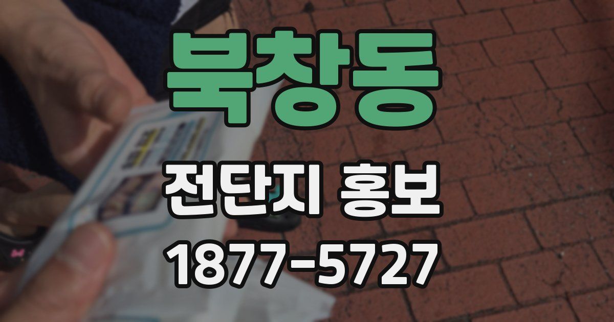 북창동 전단지 홍보