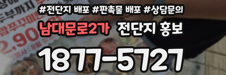 남대문로2가 전단지 홍보