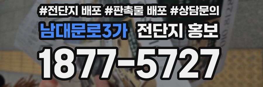 남대문로3가 전단지 홍보