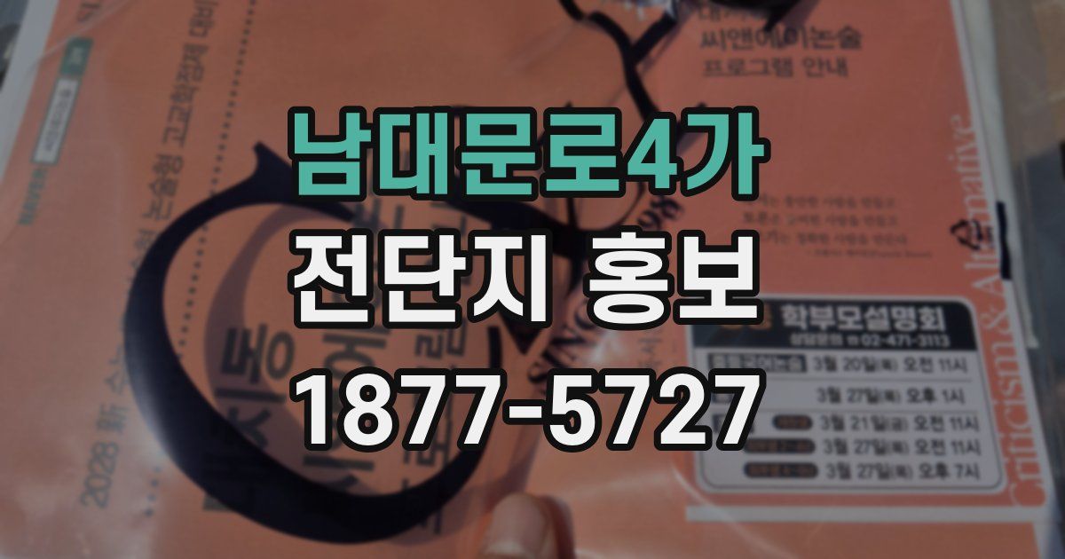 남대문로4가 전단지 홍보