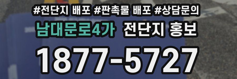 남대문로4가 전단지 홍보