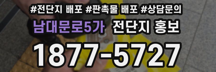 남대문로5가 전단지 홍보
