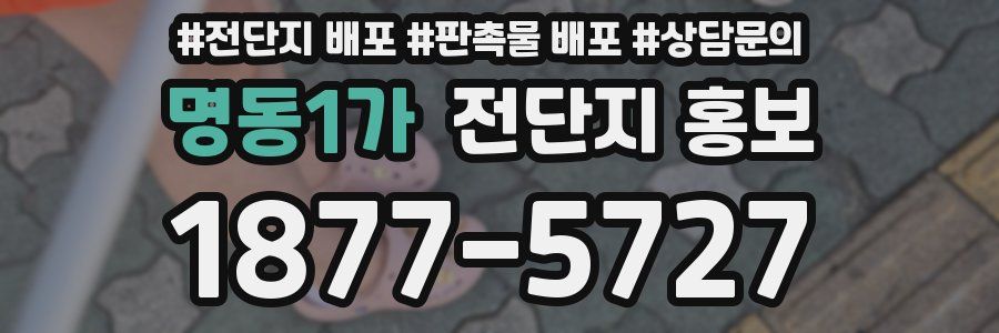 명동1가 전단지 홍보