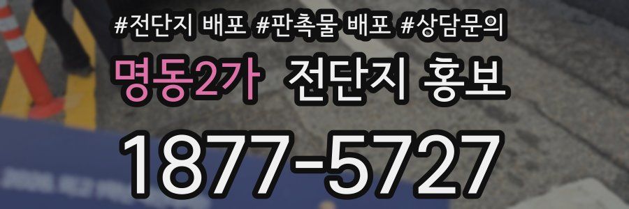 명동2가 전단지 홍보