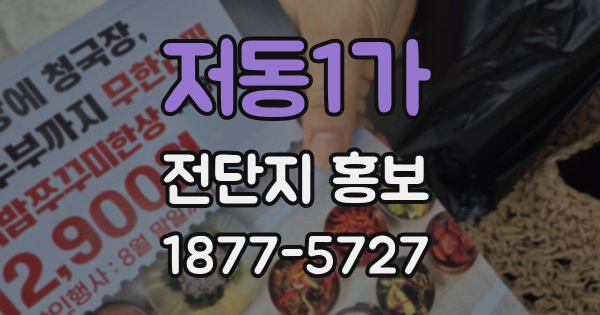 저동1가 전단지 홍보