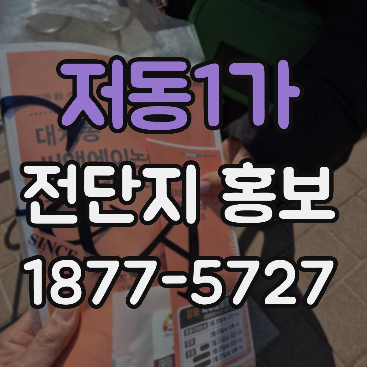 저동1가 전단지 홍보
