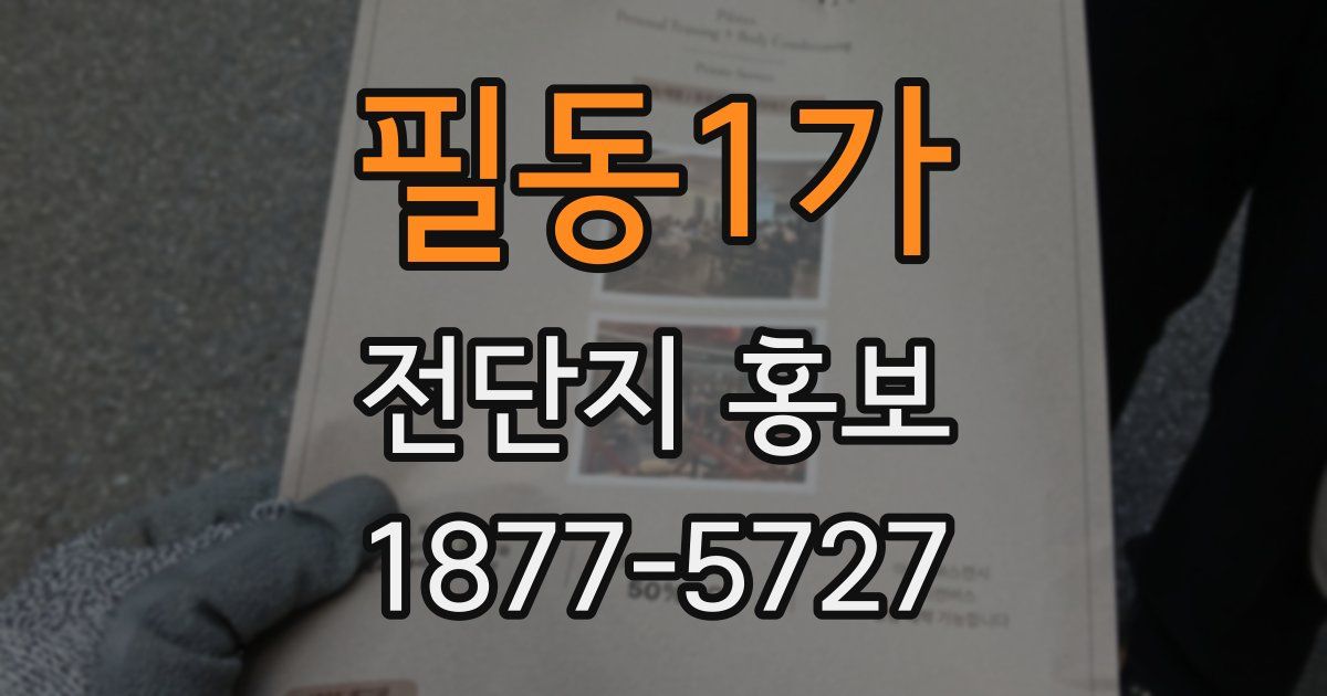 필동1가 전단지 홍보