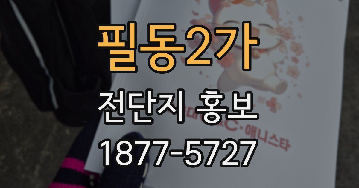 필동2가 전단지 홍보