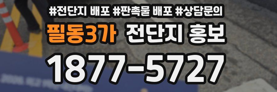 필동3가 전단지 홍보