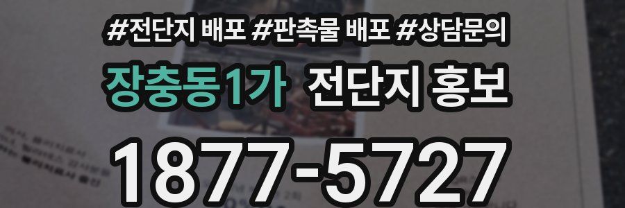 장충동1가 전단지 홍보