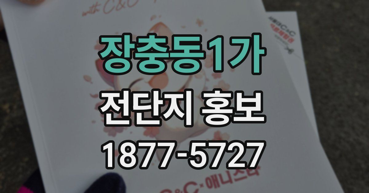 장충동1가 전단지 홍보