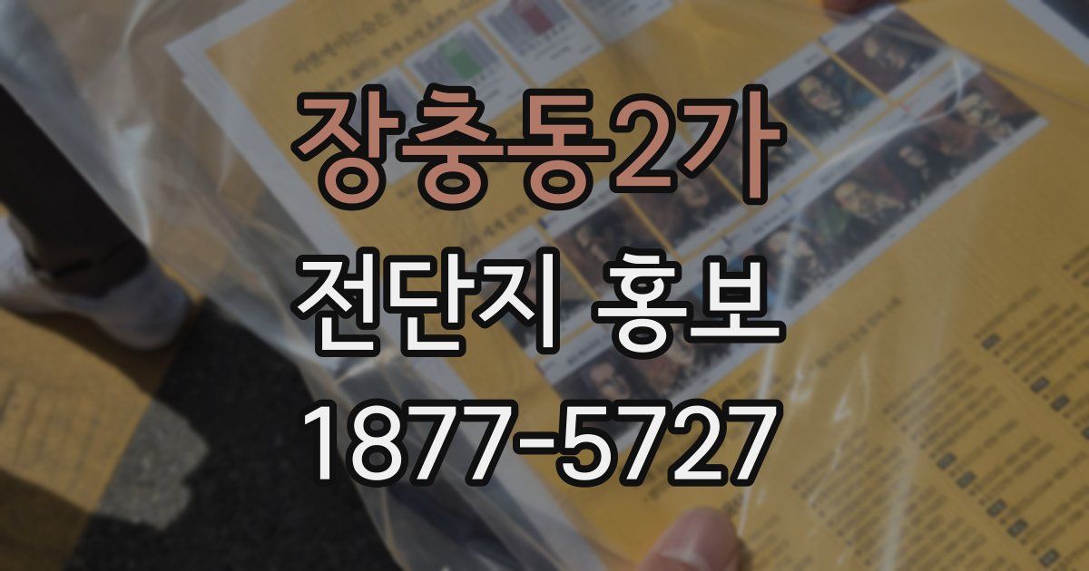장충동2가 전단지 홍보