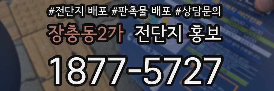 장충동2가 전단지 홍보