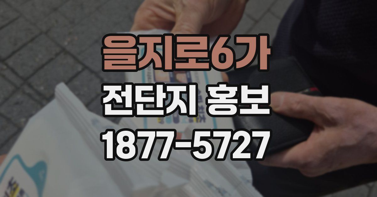 을지로6가 전단지 홍보
