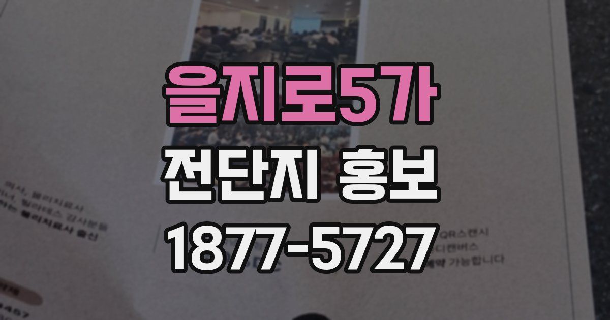 을지로5가 전단지 홍보