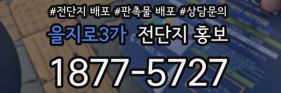 을지로3가 전단지 홍보