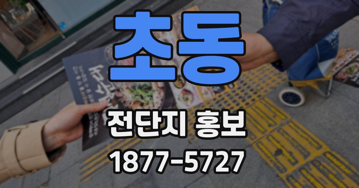초동 전단지 홍보