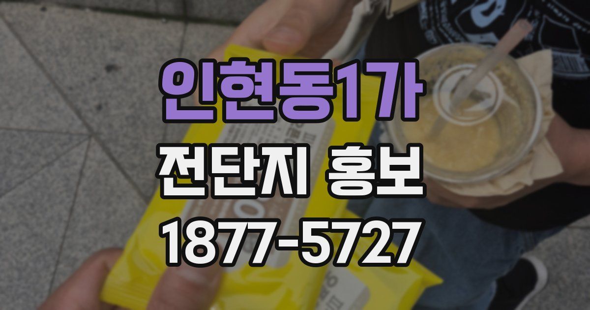인현동1가 전단지 홍보