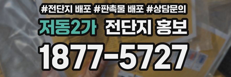저동2가 전단지 홍보