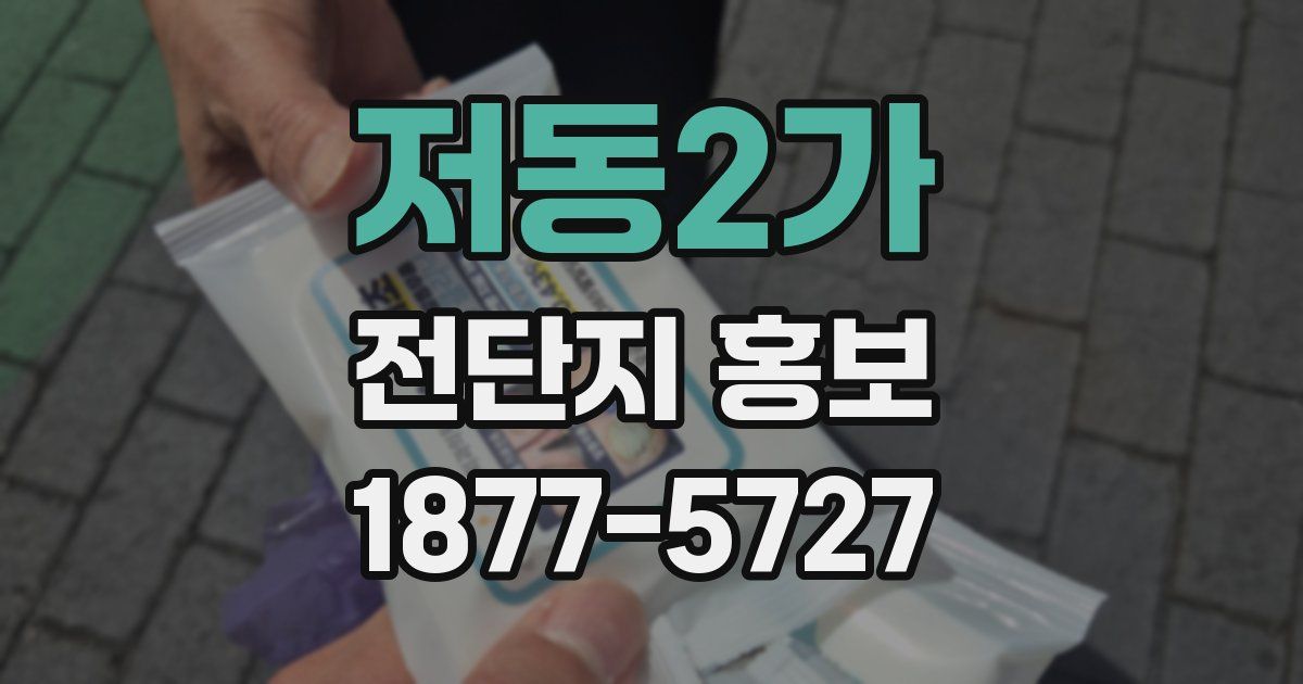 저동2가 전단지 홍보