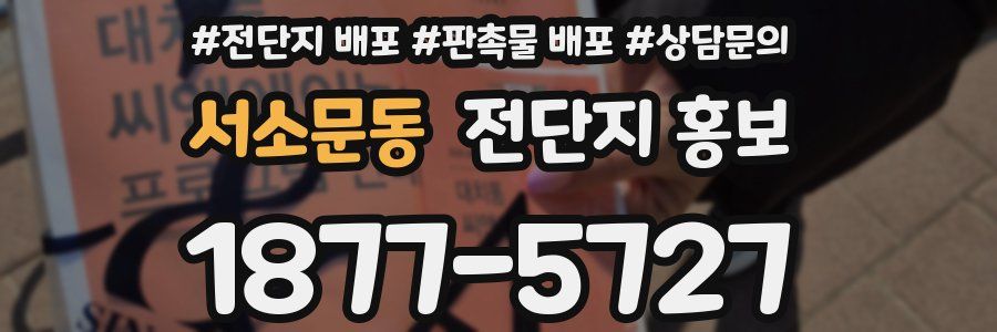 서소문동 전단지 홍보