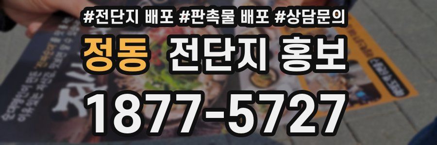 정동 전단지 홍보