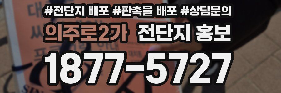 의주로2가 전단지 홍보