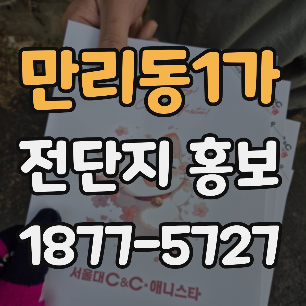 만리동1가 전단지 홍보