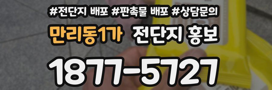 만리동1가 전단지 홍보