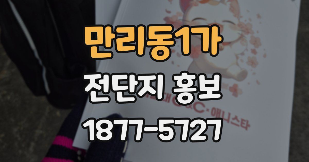 만리동1가 전단지 홍보