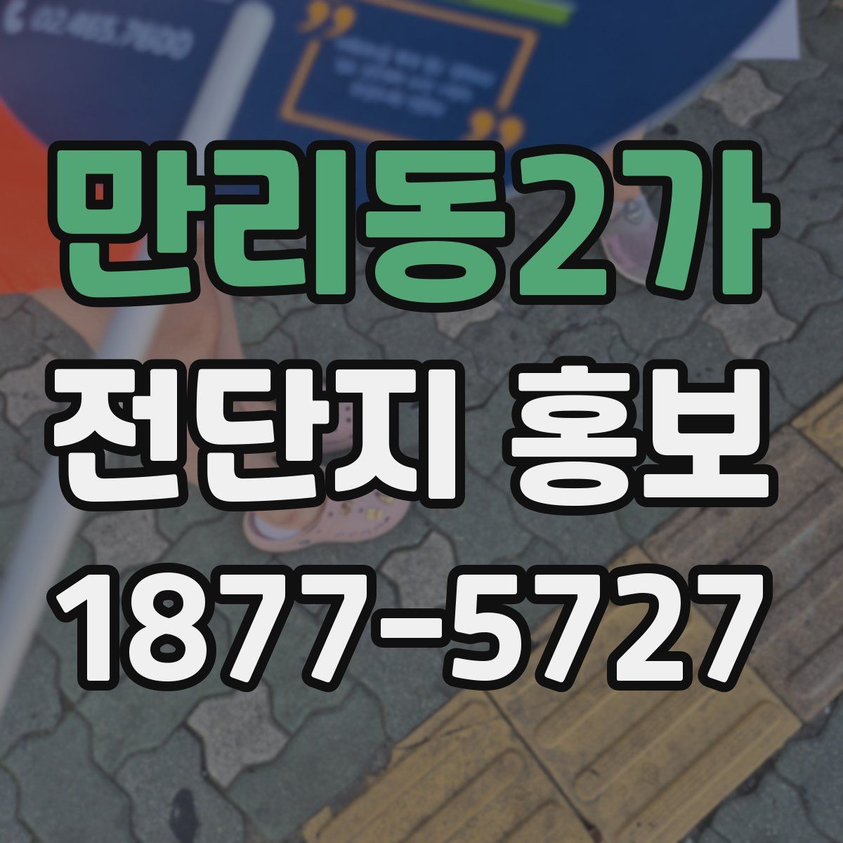 만리동2가 전단지 홍보