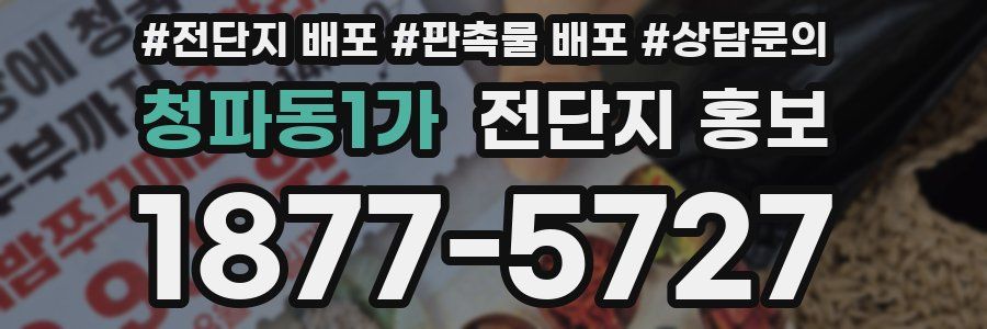 청파동1가 전단지 홍보