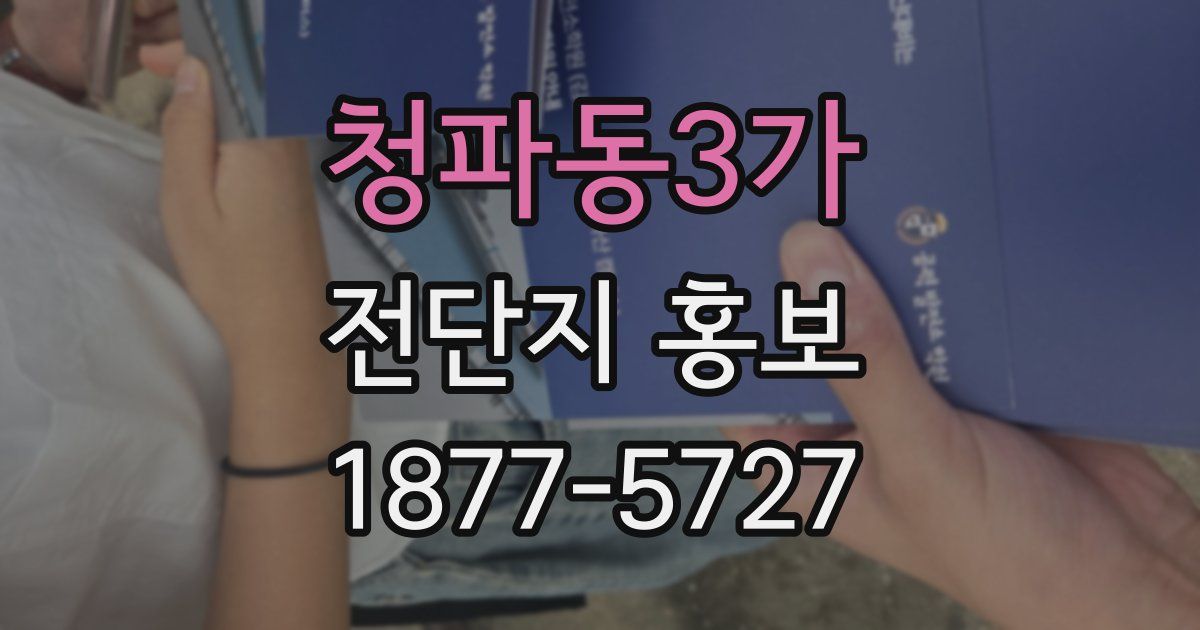 청파동3가 전단지 홍보