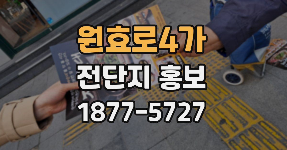 원효로4가 전단지 홍보