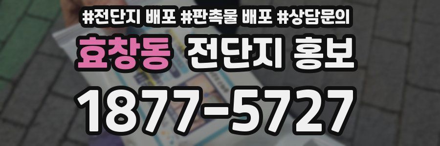 효창동 전단지 홍보