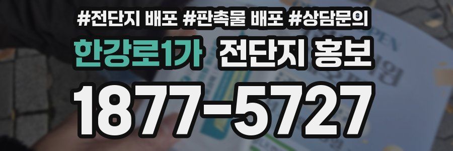 한강로1가 전단지 홍보