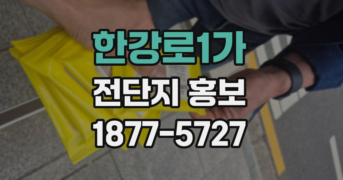 한강로1가 전단지 홍보