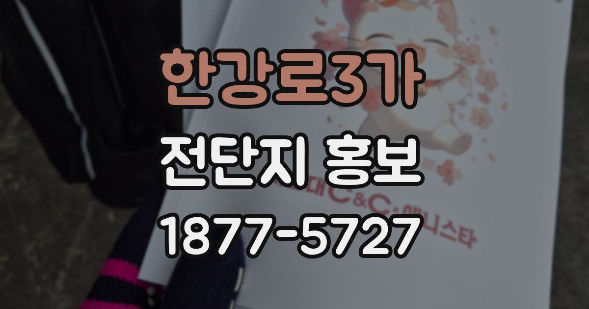 한강로3가 전단지 홍보