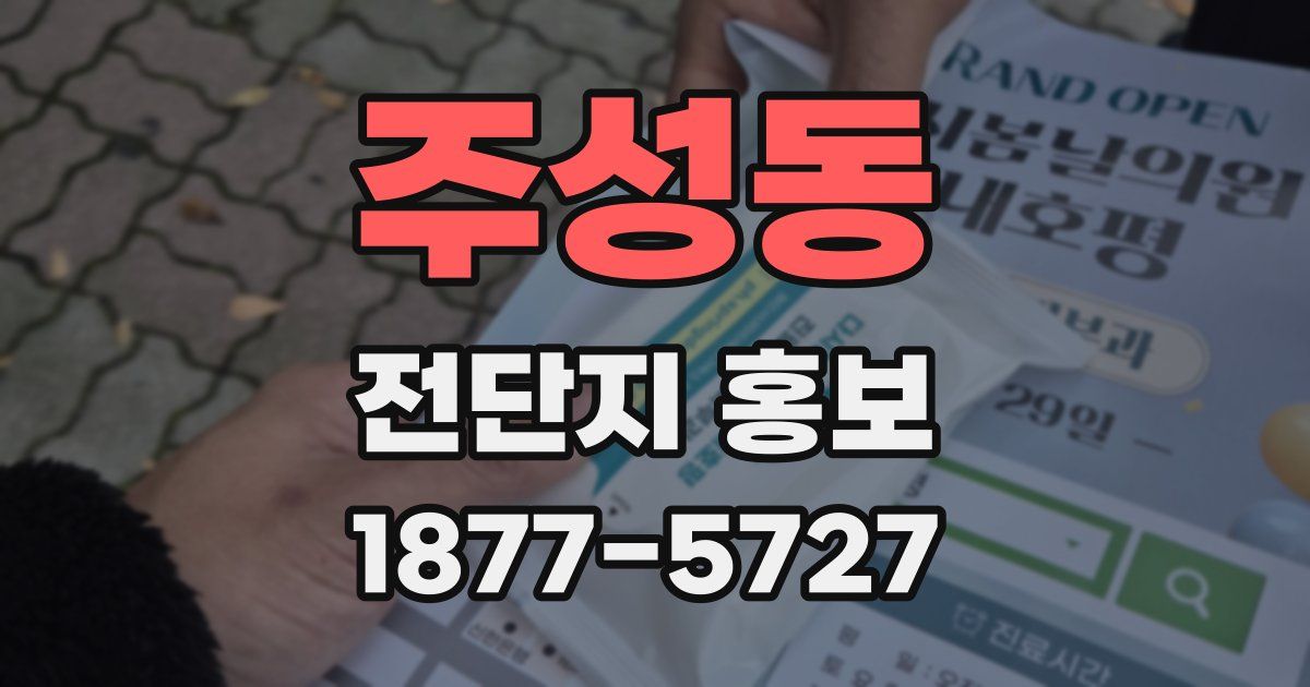 주성동 전단지 홍보