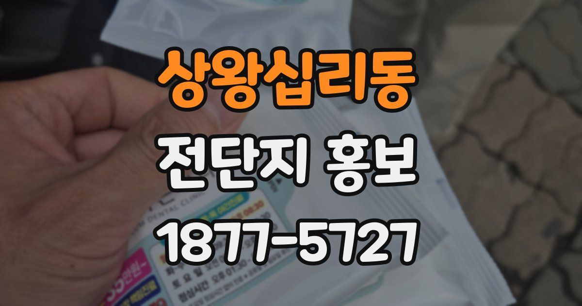 상왕십리동 전단지 홍보