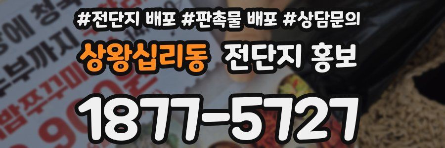 상왕십리동 전단지 홍보