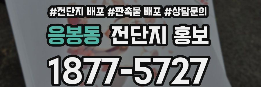 응봉동 전단지 홍보